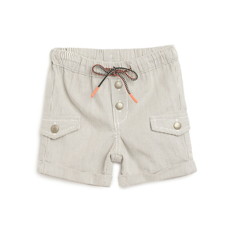 Boys Medium Natural Striped Shorts image number 0